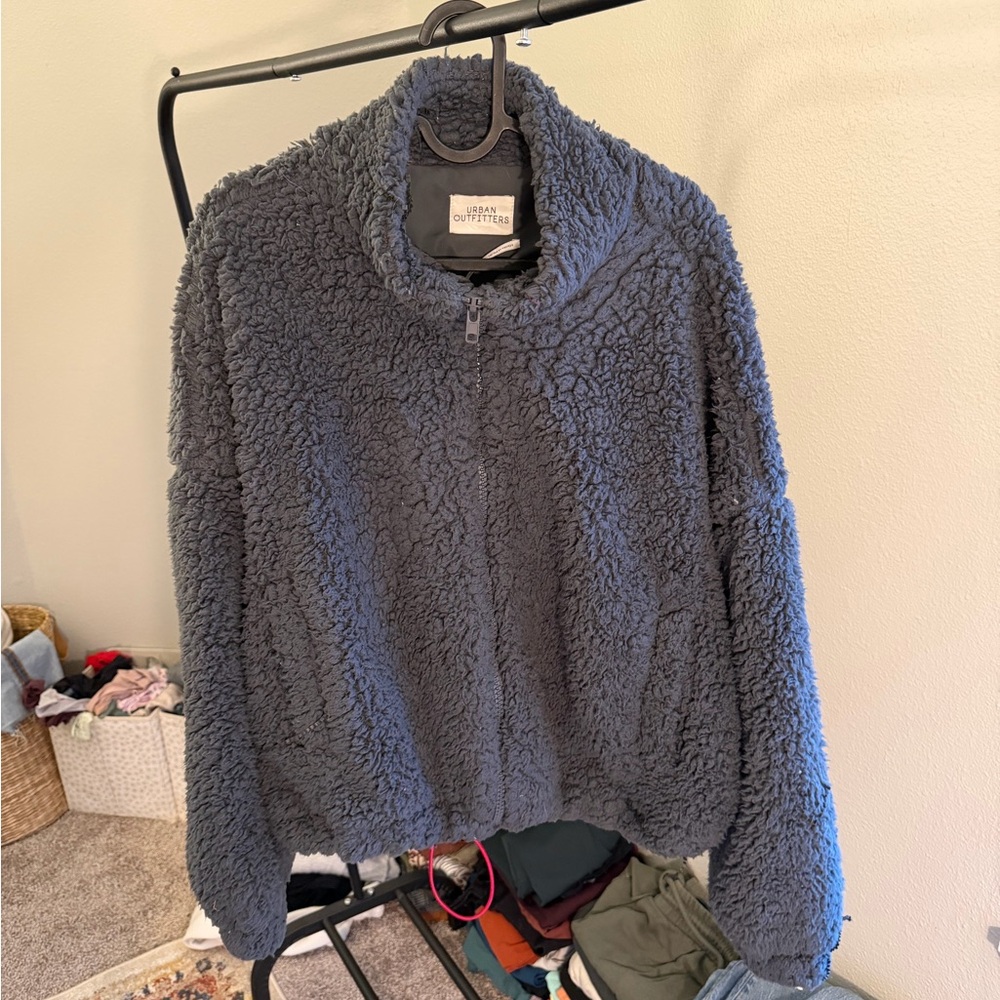 Urban Outfitters Black Sherpa Jacket